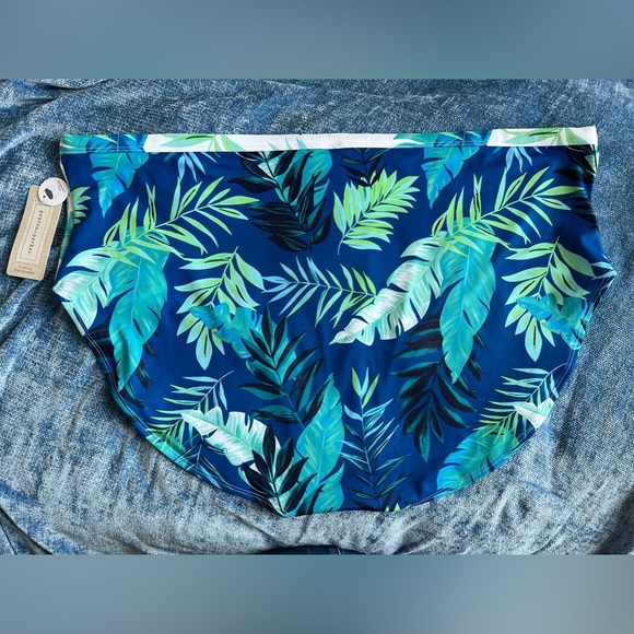NWT 3X Peyton & Parker Plus sized Blue Tropical Bikini - Picture 3 of 9